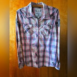 ROAR Button-Down Embellished Shirt
